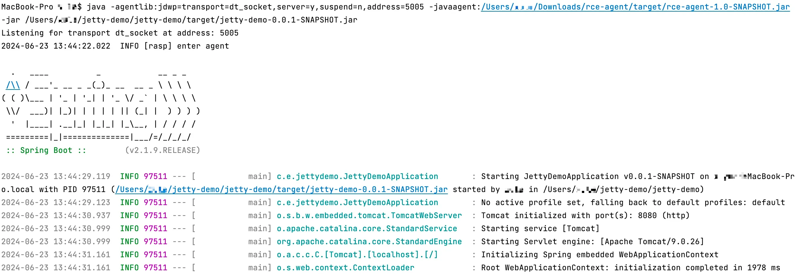 Figure 6-1 Debugging the underlying command execution code